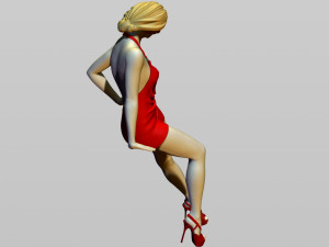 girl on the hood 3D Print Model