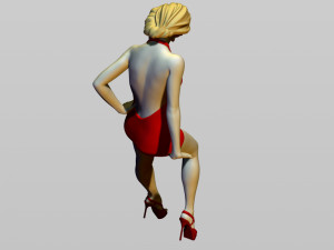 girl on the hood 3D Print Model