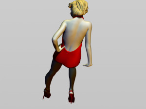 girl on the hood 3D Print Model