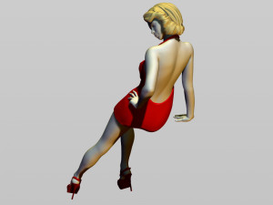 girl on the hood 3D Print Model