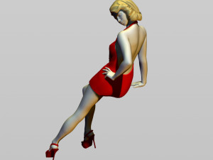 girl on the hood 3D Print Model