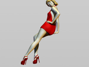 girl on the hood 3D Print Model