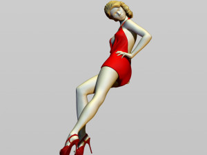 girl on the hood 3D Print Model