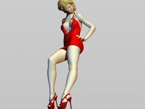 girl on the hood 3D Print Model