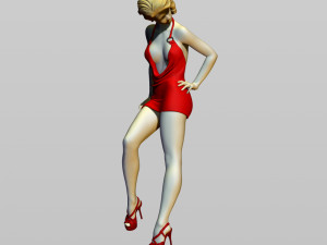 girl on the hood 3D Print Model
