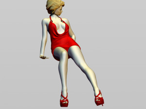 girl on the hood 3D Print Model