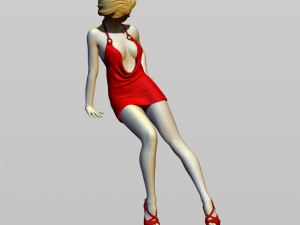 girl on the hood 3D Print Model