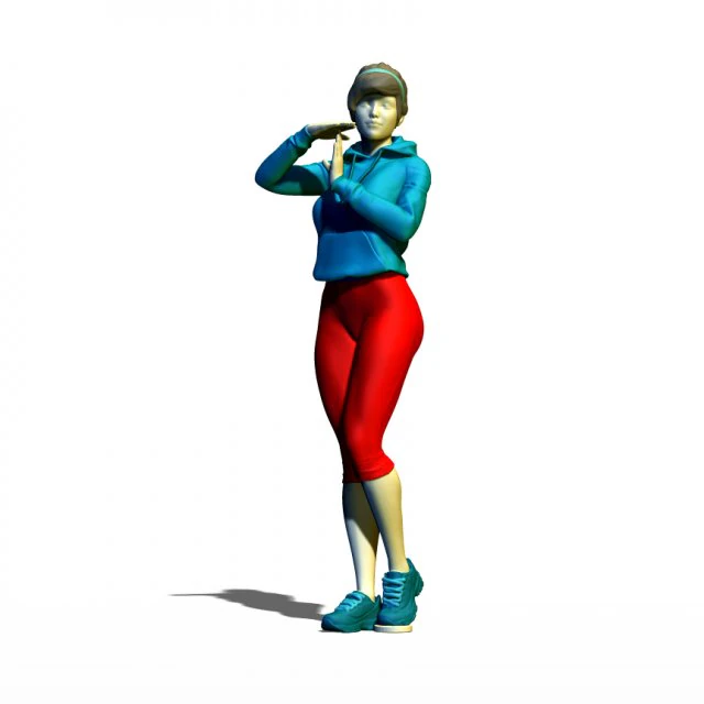 sportswoman 3D Print Model .c4d .max .obj .3ds .fbx .stl .blend