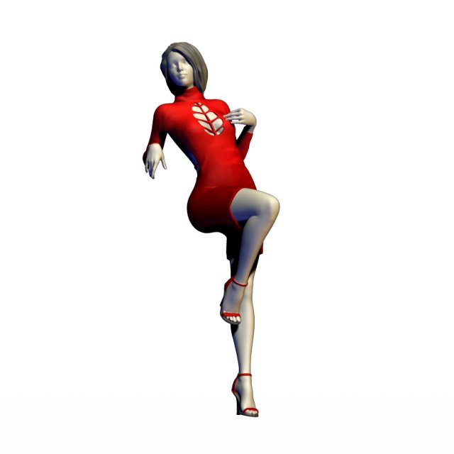 beautiful lady near the car Model Cetak 3D .c4d .max .obj .3ds .fbx .stl .blend 