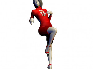 beautiful lady near the car 3D 打印模型