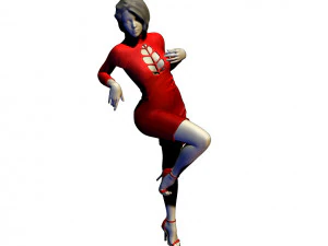 beautiful lady near the car 3D Print Model