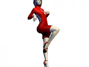 beautiful lady near the car 3D Print Model