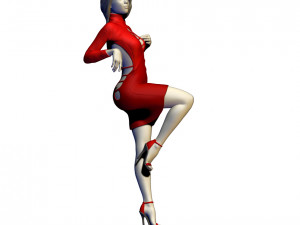 beautiful lady near the car Model Cetak 3D