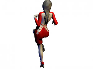 beautiful lady near the car 3D Print Model