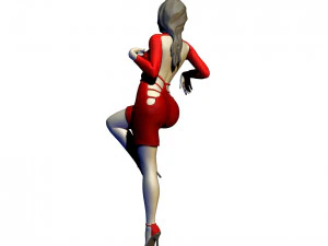beautiful lady near the car 3D Print Model