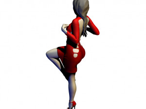 beautiful lady near the car Model Cetak 3D