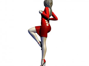 beautiful lady near the car 3D Print Model