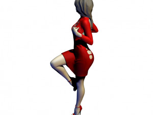 beautiful lady near the car Model Cetak 3D