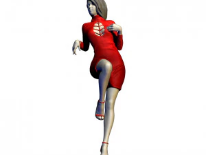beautiful lady near the car 3D Print Model
