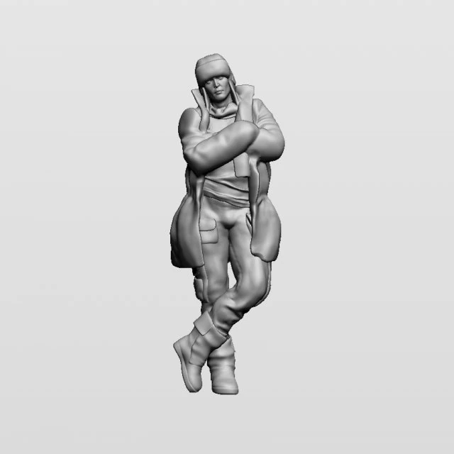 man in winter clothes 3D Print Model .c4d .max .obj .3ds .fbx .stl .blend 