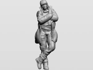 uomo in abiti invernali Modello di stampa 3D