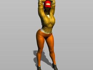 nice girl in a baseball cap 3D Принт Модель