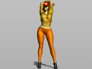 nice girl in a baseball cap 3D Принт Модель