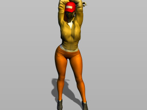 nice girl in a baseball cap 3D Принт Модель