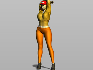 nice girl in a baseball cap 3D Принт Модель