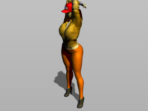 nice girl in a baseball cap 3D Принт Модель