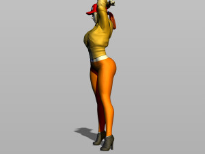 nice girl in a baseball cap 3D Принт Модель