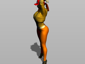 nice girl in a baseball cap 3D Принт Модель