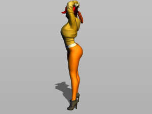 nice girl in a baseball cap 3D Принт Модель