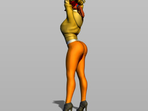 nice girl in a baseball cap 3D Принт Модель