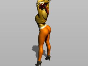 nice girl in a baseball cap 3D Принт Модель