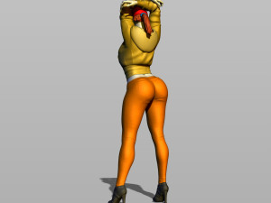 nice girl in a baseball cap 3D Принт Модель