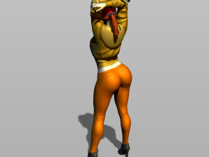 nice girl in a baseball cap 3D Принт Модель