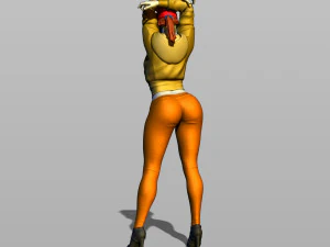 nice girl in a baseball cap 3D Print Model