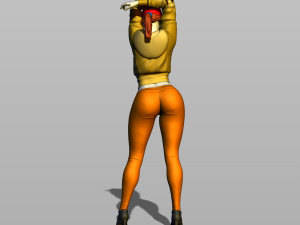 nice girl in a baseball cap 3D Принт Модель