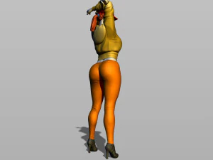 nice girl in a baseball cap 3D Print Model