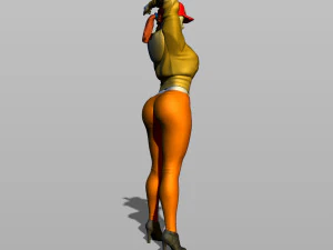 nice girl in a baseball cap 3D Print Model