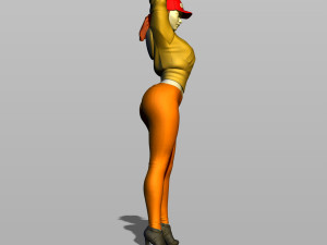 nice girl in a baseball cap 3D Принт Модель