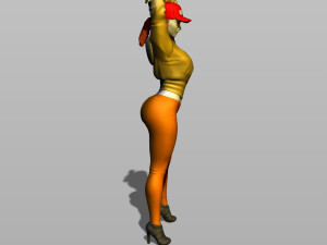 nice girl in a baseball cap 3D Принт Модель