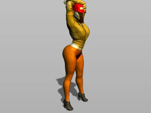 nice girl in a baseball cap 3D Print Model