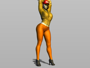 nice girl in a baseball cap 3D Принт Модель