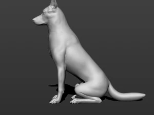 german shepherd dog 3D Print Model
