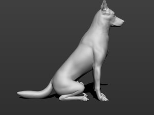 german shepherd dog 3D Druckmodell
