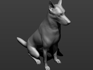 german shepherd dog 3D Druckmodell