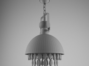 ceiling lamp industrial pendant with crystals Modelo 3D