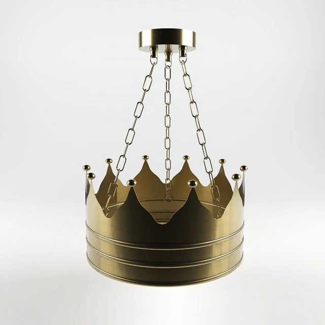 kings crown lamp 3D Model .c4d .max .obj .3ds .fbx .stl .blend 